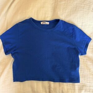 Royal Blue Basic Crop Top- size LG